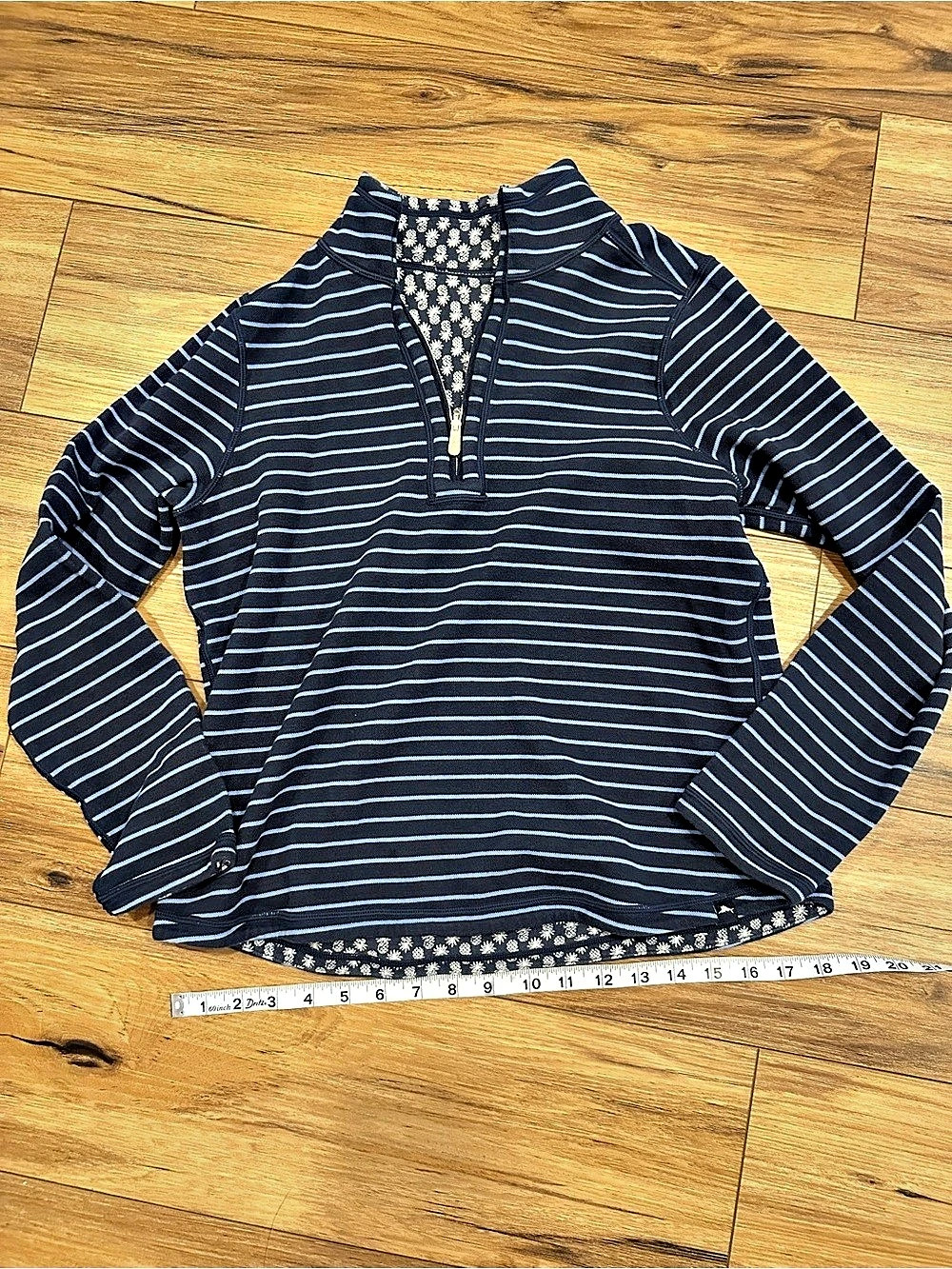 Tommy Bahama Striped Quarter-Zip Pullover navy & light Blue